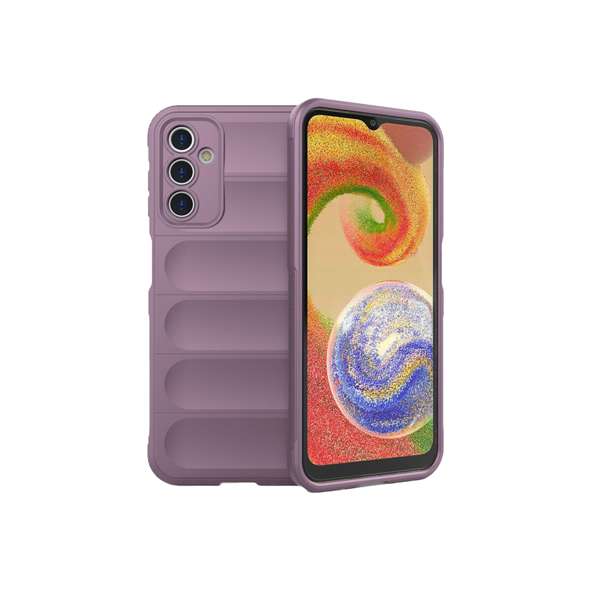 Protector Samsung Galaxy A14 4G/5G engomado con textura color púrpura 