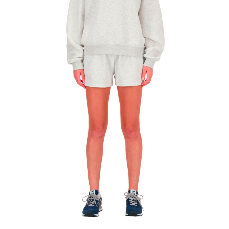 Short New Balance French Terry de Mujer Blanco