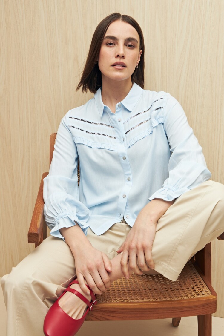 CAMISA ACE Celeste