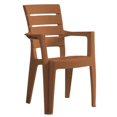 Juego Jardín Patio Rattan 4 Sillas + Mesa UV Turca Capuccino