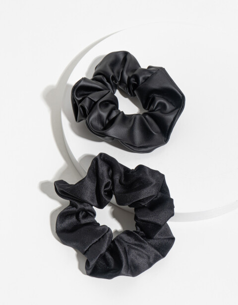 Skunzies Lisas Set De Scrunchies - Negro