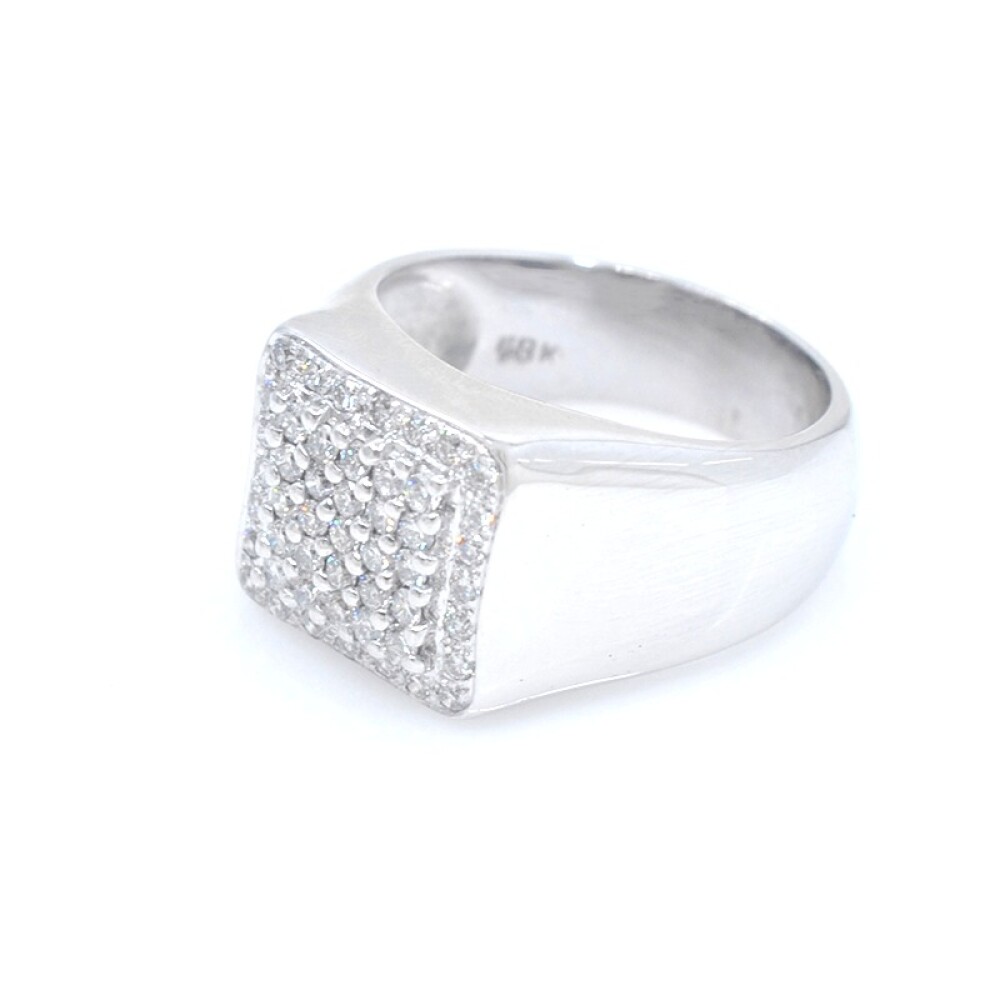 Anillo en oro 18k blanco con brillantes Anillo en oro 18k blanco con brillantes