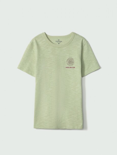 CAMISETA INFANTIL CON ESTAMPA VERDE