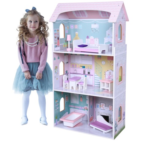 Annas Doll House, Casita de Muñecas Extra Grande incluye 8 muebles Annas Doll House, Casita de Muñecas Extra Grande incluye 8 muebles