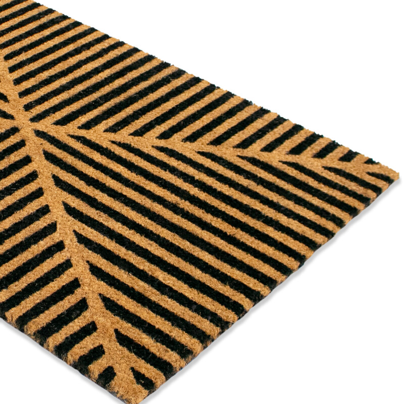 ALFOMBRA COCO RECT NATURAL C/DET RAYAS 60X90CM Unica