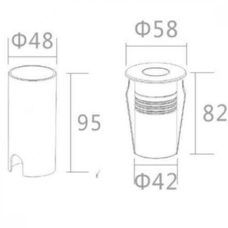 Embutido led piso 5w - 5.8 cm IP67 24 volt Embutido led piso 5w - 5.8 cm IP67 24 volt