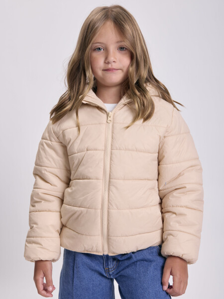 Campera capitoneada Beige