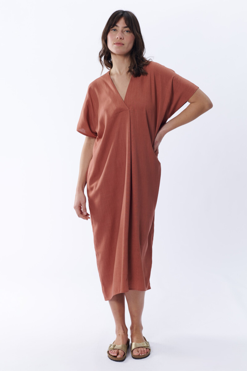 Vestido oversize - Canela 