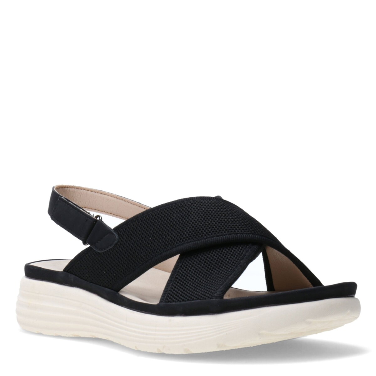 Sandalias de Mujer Lady Confort CHAPELLE con tiras cruzadas - Negro 