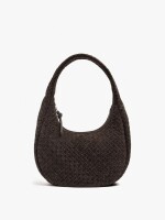 Bolso De Hombro Con Piel Trenzada marron