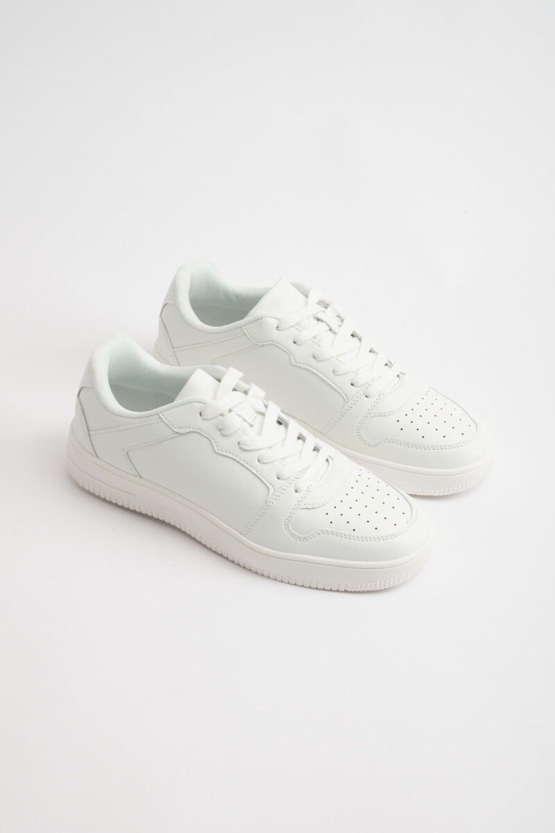 Zapatilla acordonada - Blanca 
