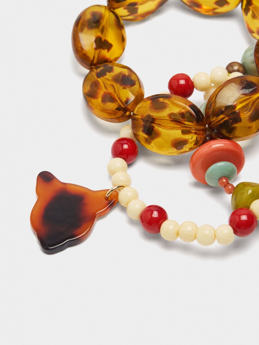 Set De Pulseras Efecto Carey multicolor
