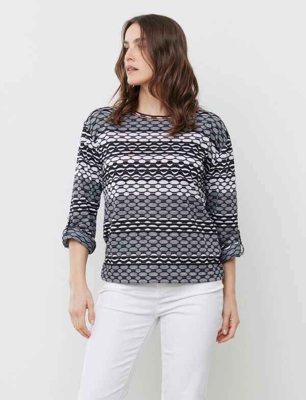 Blusa Wavy NEGRO/BLANCO