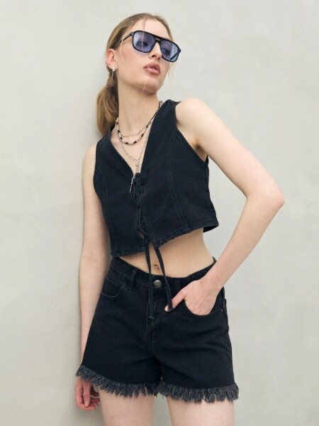 SHORT D.CASSIN OMBRA NEGRO
