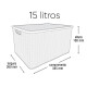 Set x3 Caja ratán 15 lts NEGRO