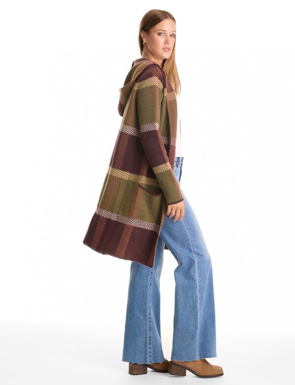 Cardigan Capucha OLIVA/MULTI