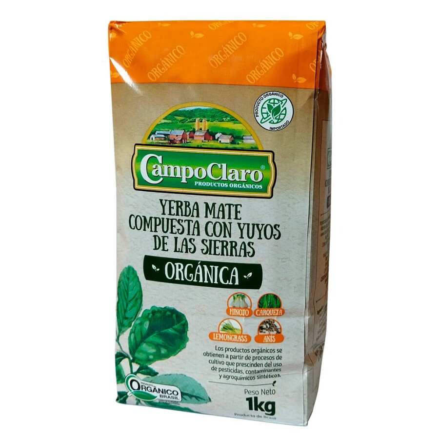 Yerba compuesta con Yuyos Campo Claro 1kg. Yerba compuesta con Yuyos Campo Claro 1kg.