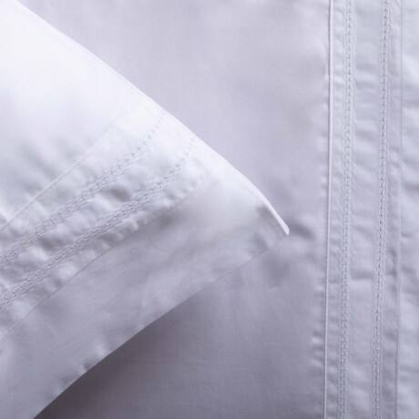 JUEGO DE SABANAS SUPER KING ALGODON BLANCO VANILA 300H