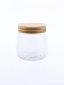 FRASCO CON TAPA DE MADERA CALGARY TRANSPARENTE