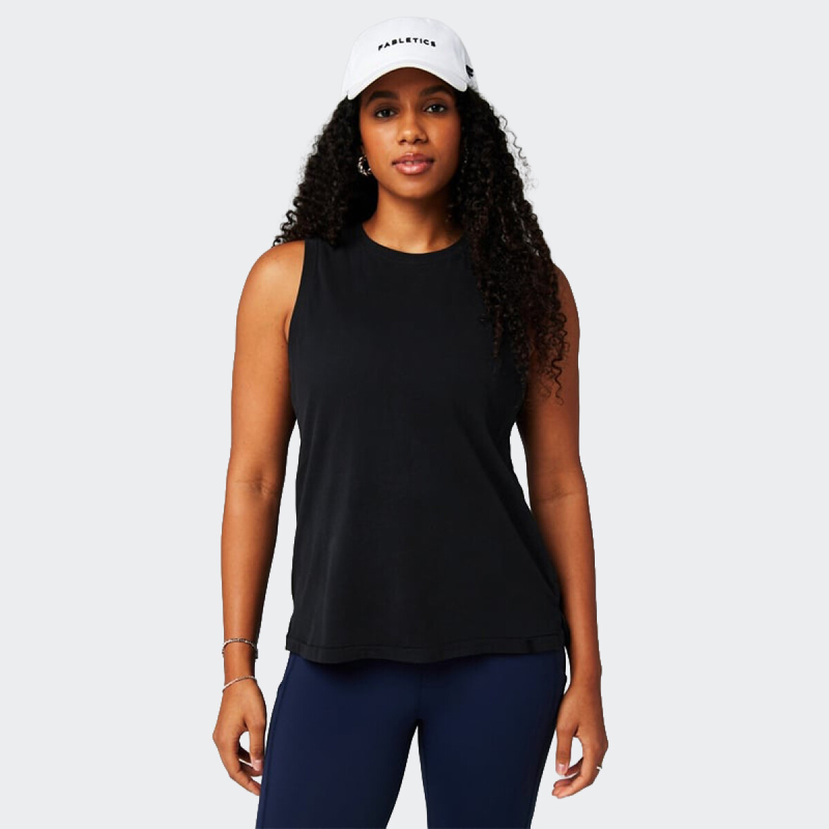 Musculosa Fabletics Cotton - Negro 