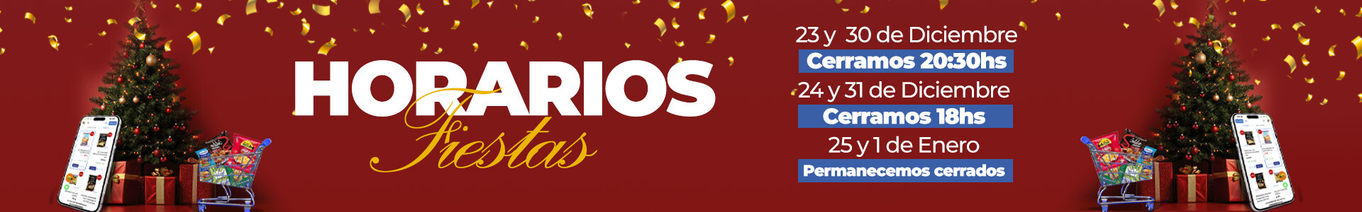 HORARIOS ESPECIALES EN LAS FIESTAS