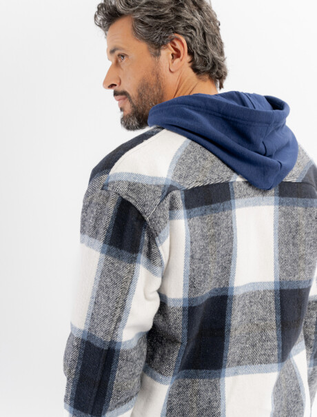 Sobrecamisa franela azul