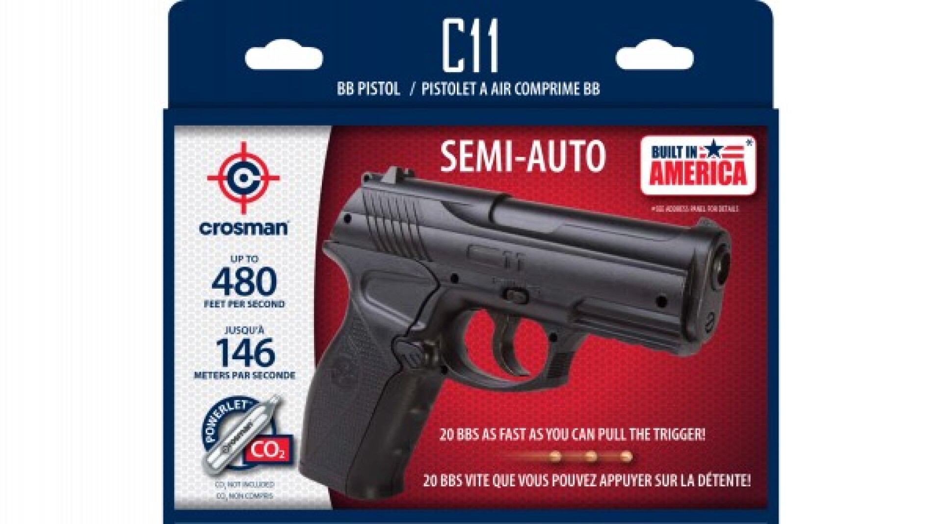 PISTOLA CROSMAN CO2 MOD C11 CAL 4.5 (2310090) 