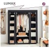Ropero de 6 Estantes Desmontable de Caño y Tela TNT 150x45x175 Negro
