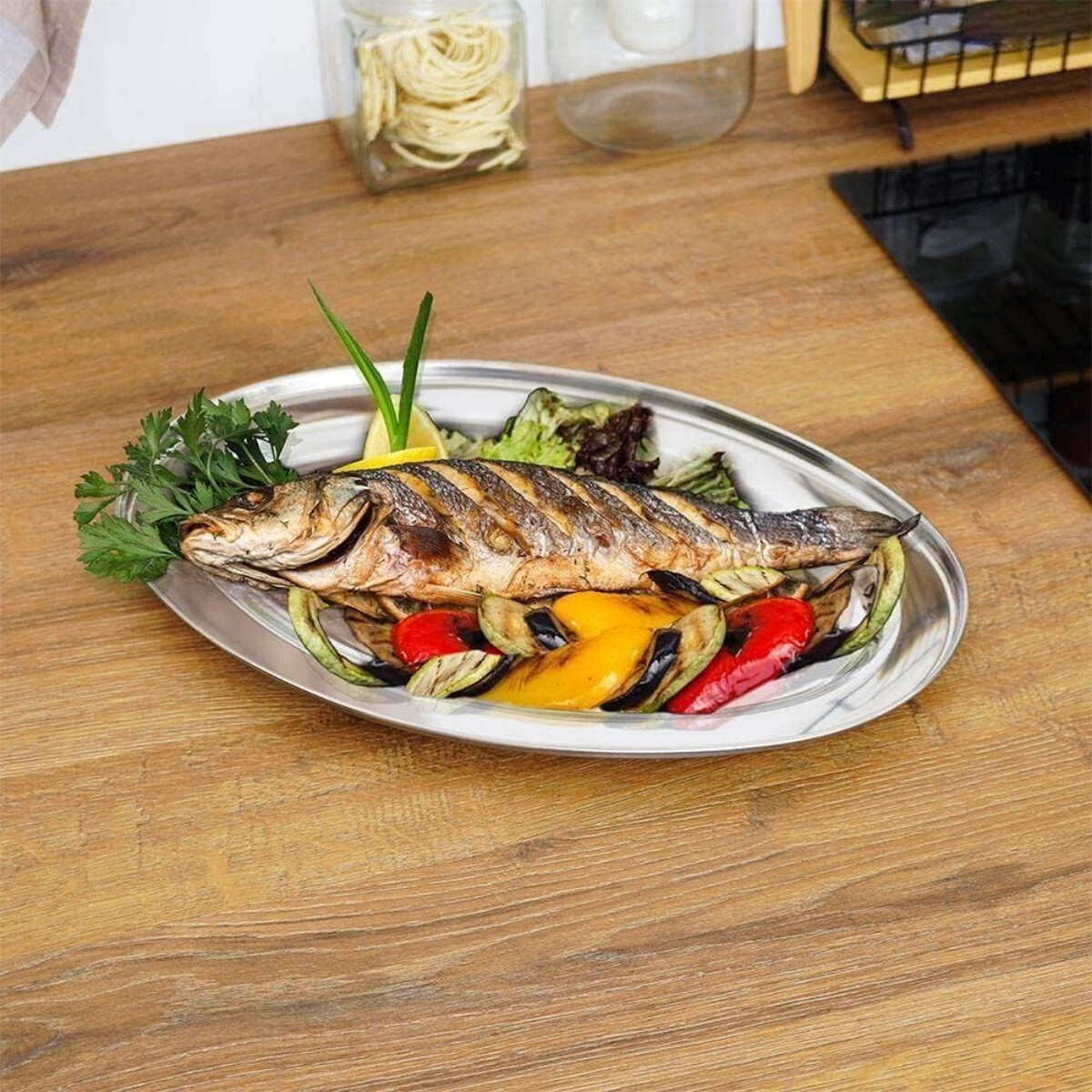 Fuente Oval 30 cm Acero Inoxidable Lacor 