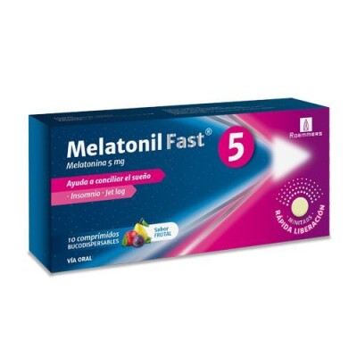 Melatonil Fast 5 Mg. 10 Comp. Melatonil Fast 5 Mg. 10 Comp.