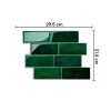 Azulejos adhesivos para cocina baño diseño ladrillo 10uds Verde