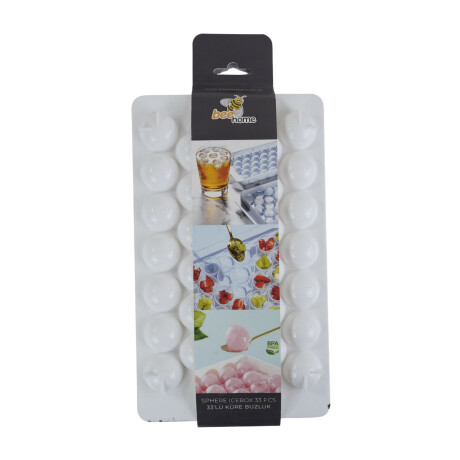 Cubetera de plastico para 33 hielos esfericos con tapa Cubetera de plastico para 33 hielos esfericos con tapa