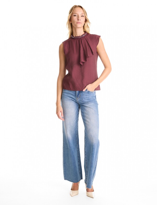 Blusa S/m Det Capas BORDEAUX