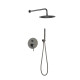 Griferia Ducha Embutir Incl Caño Roseta Telefono Y Flexible Color Gun Metal