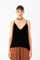TOP BRETEL FINO EN VELVET Negro