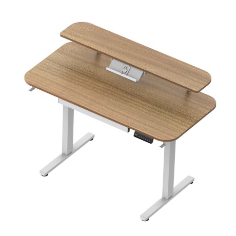 ESCRITORIO REGULABLE METAL-Y-MDF MARRON AILERON