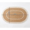 Alfombre en yute ovalada 1.20x0.80 Mts en 2 Colores C/flecos Alfombre en yute ovalada 1.20x0.80 Mts en 2 Colores C/flecos