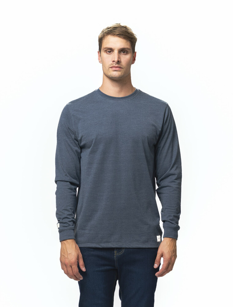 Remera Manga Larga Algodón Stone Jean Melange