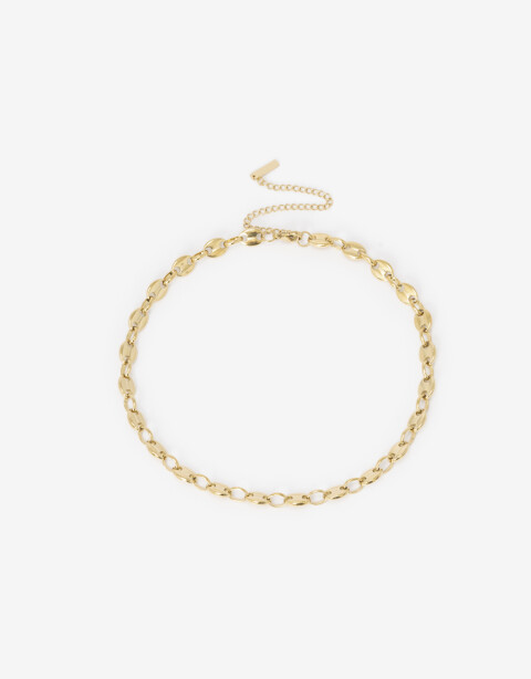 Collares Cortos Metal Collar Corto De Acero - Dorado