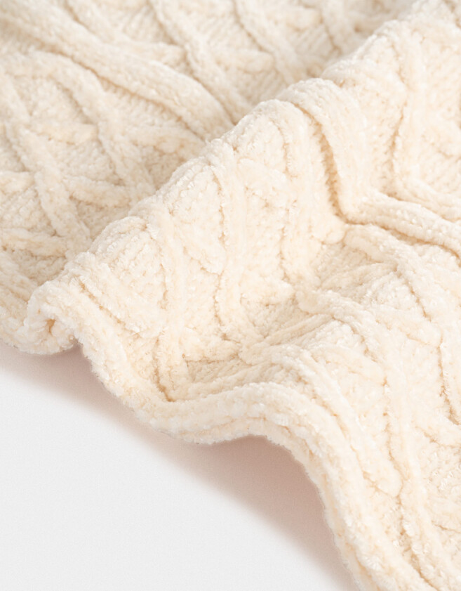 Bufandas y Chalinas Infantiles Bufanda Infantil Trenzada Crudo - Blanco Crudo