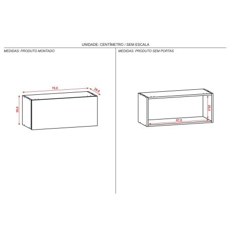 Modulo Basculante 70 cms. BLANCO