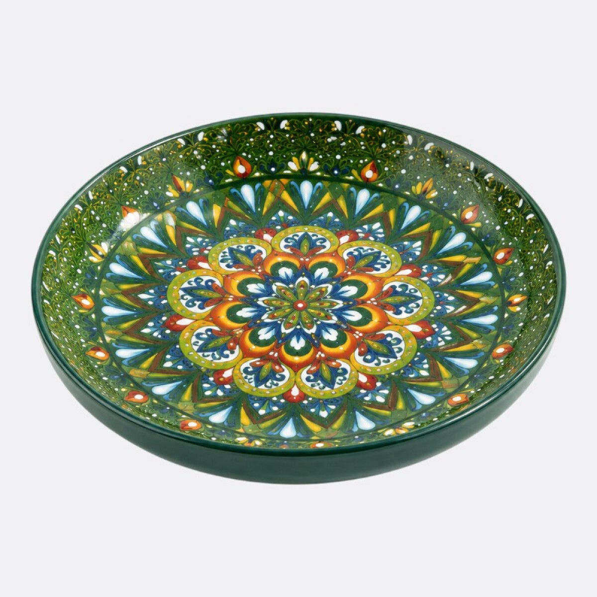 Plato Mosaico Varios Diseños - Verde 