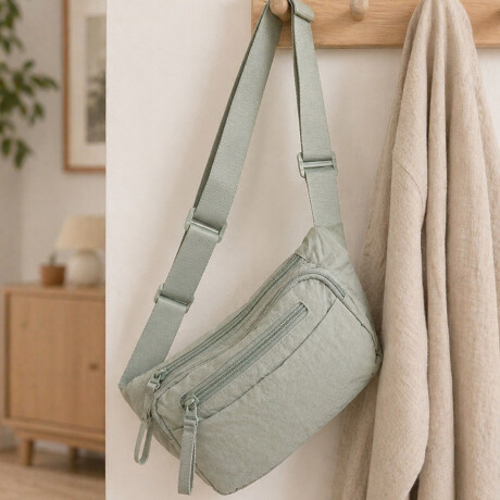 Riñonera ajustable con bolsillos Verde Agua
