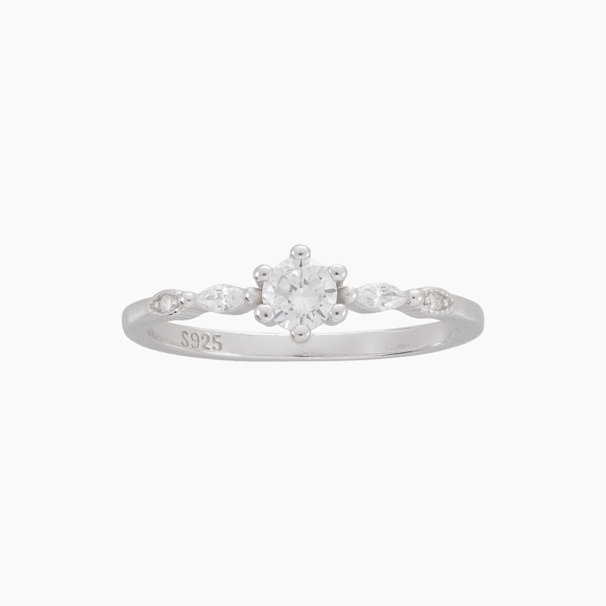 Anillo En Plata 925 Con Circonias 