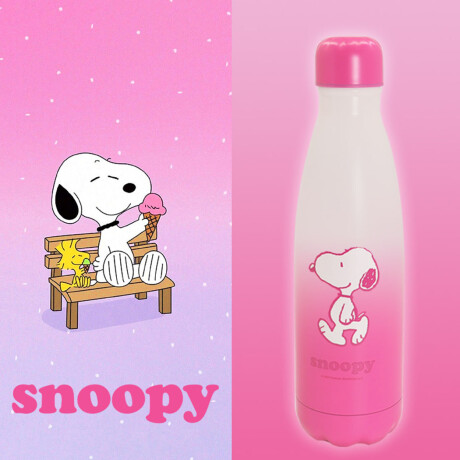 Botella acero Snoopy 500ml rosa