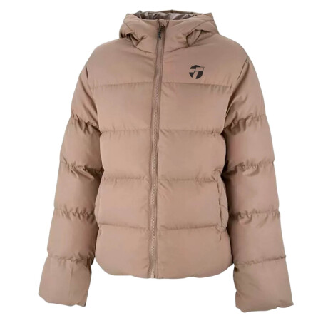 Campera Topper Abrigo Inflada Impermeable Para Dama Beige