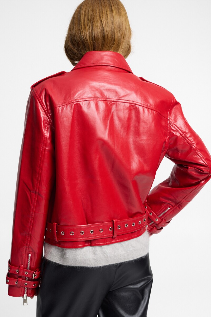 CHAQUETA BIKER Rojo