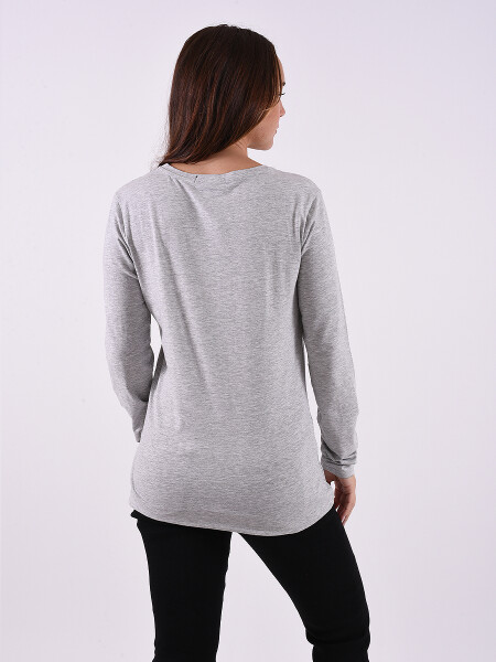 REMERA BÁSICA LIZ GRIS CLARO (V)