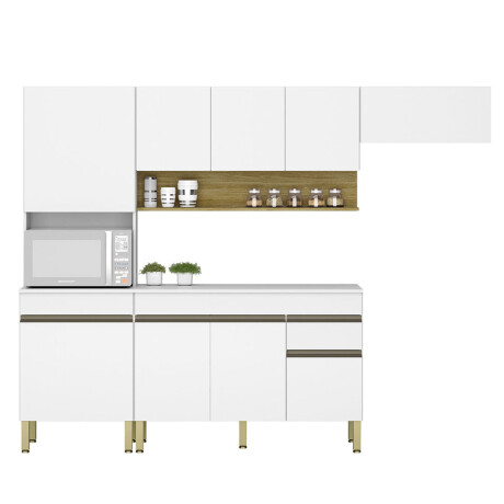 JUEGO COCINA MODULAR EN MDP BLANCO BRILLANTE BLANCO