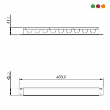 Racks - Organizador Cables 1U / 4 cm / METALICO | OCH1U 40 Racks - Organizador Cables 1u / 4 Cm / Metalico | Och1u 40